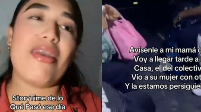 Chofer descubre infidelidad de su esposa; la persiguió en la combi y pasajeros lo acompañaron