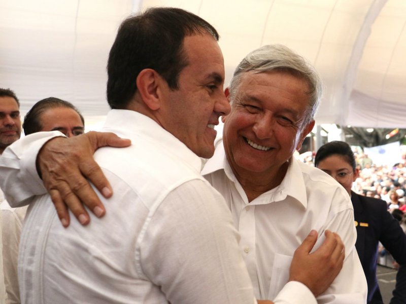 Reconoce Cuauhtémoc Blanco que está con AMLO y lo defenderá “a muerte”