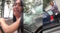 VIDEO: #LadyPiñata y sus padres atacan a joven automovilista por incidente de tráfico.