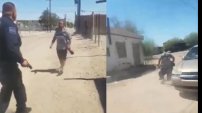 VIDEO FUERTE: policía abate en defensa propia a sujeto que lo atacaba con un cuchillo