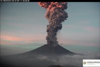 Impresionante explosión del Popocatépetl de 5km de altura (VIDEO)