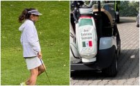 Captan a Ana Gabriela Guevara jugando golf en supuesto horario de oficina