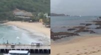 Filman el momento en el que el MAR SE ALEJA de las PLAYAS de HUATULCO (VIDEO)