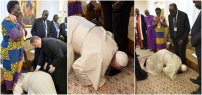 Papa se arrodilla y besa los pies de líderes del Sudán del Sur por 