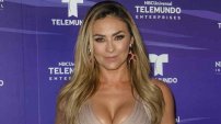 Aracely Arámbula luce sexy vestido con gran escote y cinturita