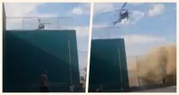 Con helicóptero DESALOJA la POLICÍA de Guadalajara una UNIDAD deportiva
