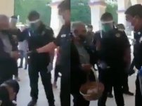 Policías COMPRAN mercancía a ABUELITO para que se vaya a casa y no se EXPONGA