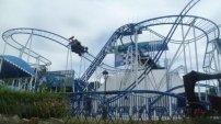 Mujer festeja con su familia en parque de diversiones; CAE de la montaña rusa 