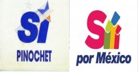 Usuarios en redes critican logo de “Sí por México” con el de Pinochet por su gran semejanza