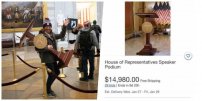 Atril robado durante toma de Capitolio es subastado en eBay en 14 mil dólares