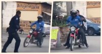 Repartidor ayuda a policía con “ride” para atrapar a criminal (VIDEO)