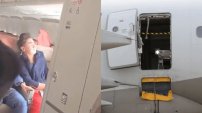 Video: Hombre abre la puerta en de avión en pleno vuelo; se viraliza 